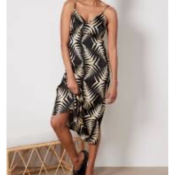 New with tags ba&sh Robe Napi Black & Cream Strappy Dress size US 8 M - Picture 17 of 17